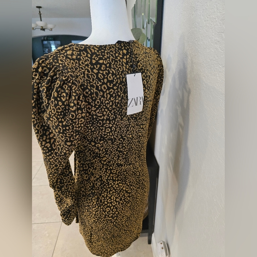 Zara Leopard Print Wrap Dress - Picture 6 of 8